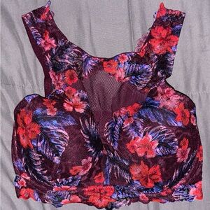 PINK Victoria's Secret Burgundy Lace Bralette